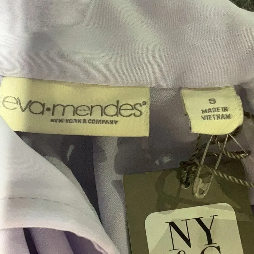 NWT Eva Mendes lilac & yellow jumpsuit, size Small - Picture 5 of 5